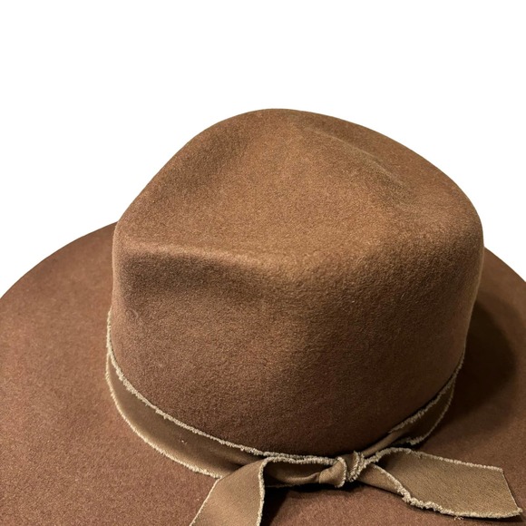 OLIVE & PIQUE BRAND NEW KAIA BROWN WOOL FELT HAT ADJUSTABLE SIZE PINCHED CROWN main image 11